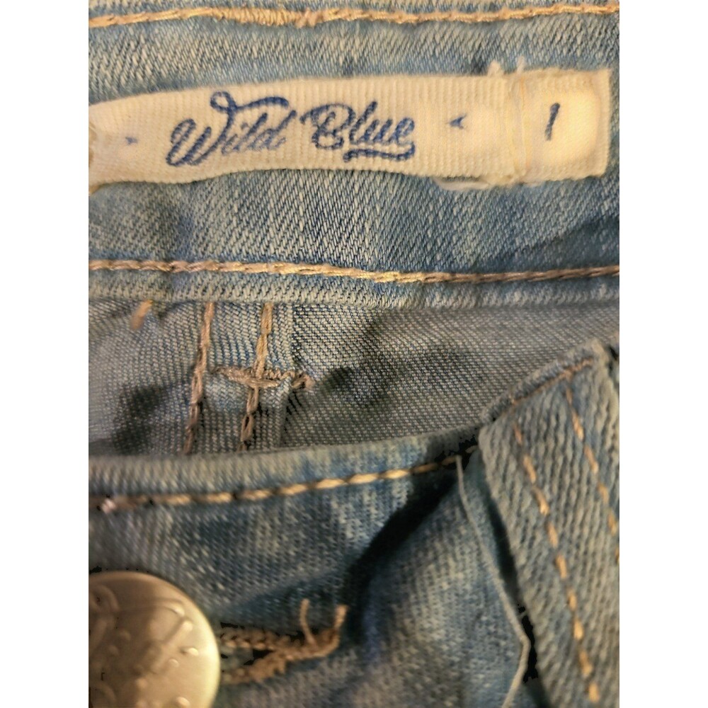 Wild Blue Faded Leggings SZ 1 - Picture 4 of 8